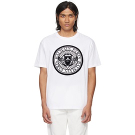 발망 Balmain White Coin T-Shirt 241251M213017