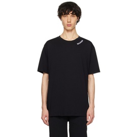 발망 Balmain Black Embroidered T-Shirt 241251M213023