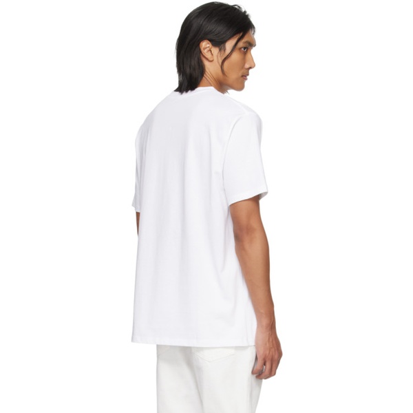 발망 발망 Balmain White Printed T-Shirt 241251M213033