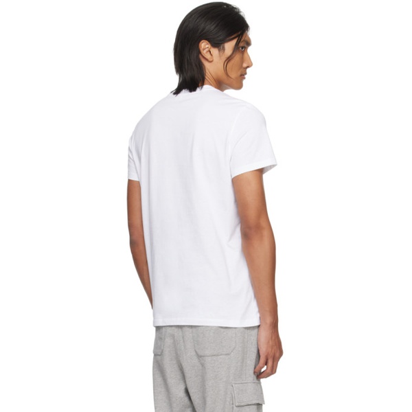 발망 발망 Balmain White Flocked T-Shirt 241251M213037