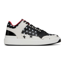 발망 Balmain Black & White B-Court Mid Top Star Sneakers 241251M237002