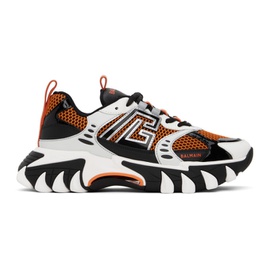 발망 Balmain Orange & White B-East PB Sneakers 241251M237019