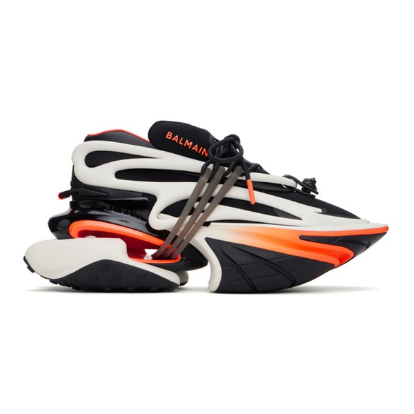 발망 발망 Balmain Black & Orange Unicorn Sneakers 241251M237024