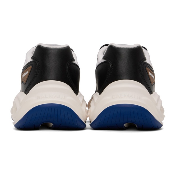 발망 발망 Balmain Black & White Run-Row Sneakers 241251M237031
