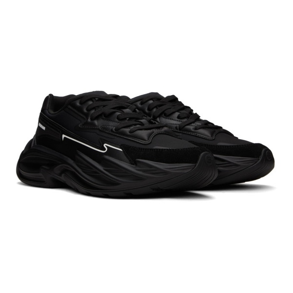발망 발망 Balmain Black Run-Row Sneakers 241251M237032