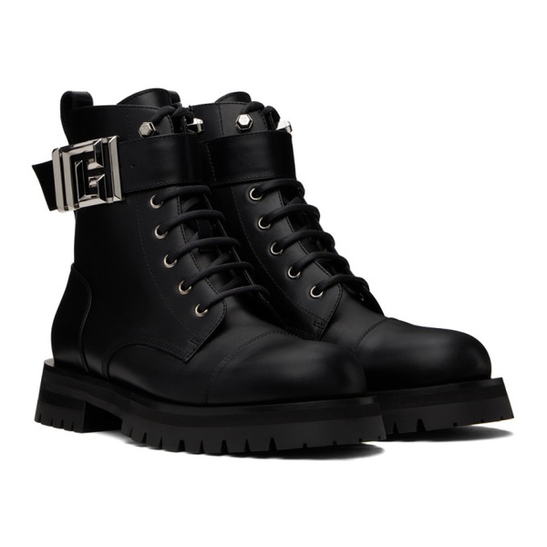 발망 발망 Balmain Black Charlie Leather Ranger Boots 241251M255000