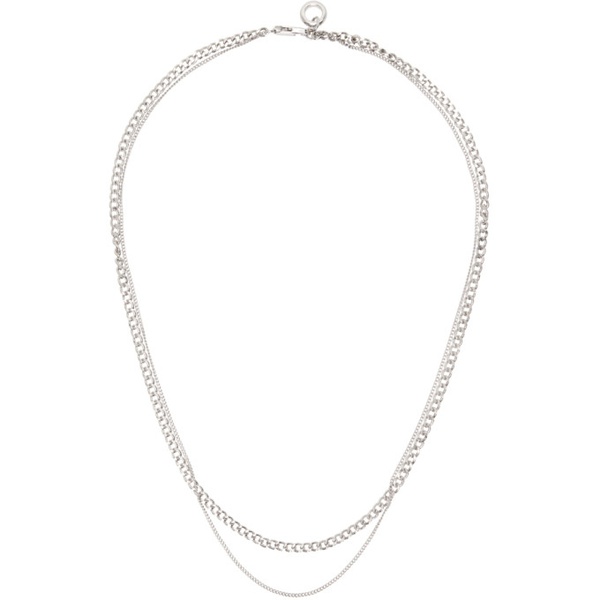  아페쎄 A.P.C. Silver Minimal Necklace 241252F023000