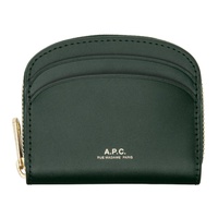아페쎄 A.P.C. Green Demi-Lune Mini Compact Wallet 241252F038007