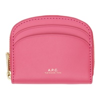 아페쎄 A.P.C. Pink Demi-Lune Mini Compact Wallet 241252F038008