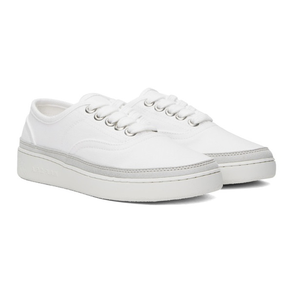  아페쎄 A.P.C. White Plain Simple Sneakers 241252F128001