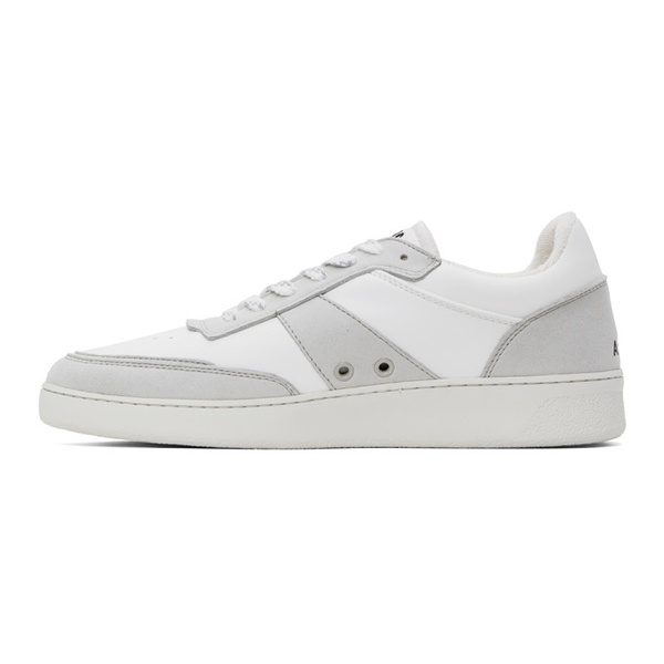  아페쎄 A.P.C. White & Gray Plain Sneakers 241252F128002