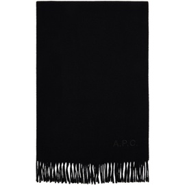 아페쎄 A.P.C. Black Alix Embroidered Scarf 241252M150005