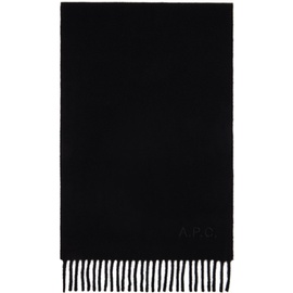 아페쎄 A.P.C. Black Ambroise Embroidered Scarf 241252M150011