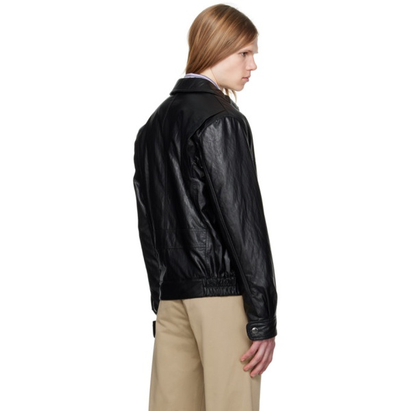  아페쎄 A.P.C. Black Bob Faux-Leather Jacket 241252M180001