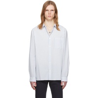아페쎄 A.P.C. White & Blue Malo Shirt 241252M192021