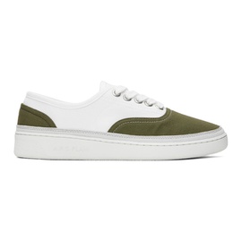 아페쎄 A.P.C. White & Khaki Plain Simple Sneakers 241252M237002