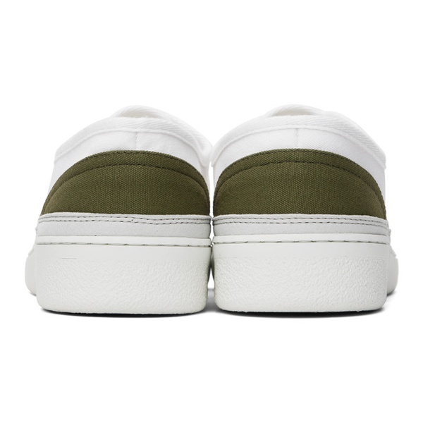  아페쎄 A.P.C. White & Khaki Plain Simple Sneakers 241252M237002