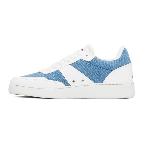  아페쎄 A.P.C. White & Blue Plain Sneakers 241252M237014
