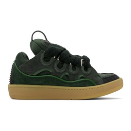 랑방 Lanvin SSENSE Exclusive Green Curb Sneakers 241254F128025