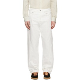 랑방 Lanvin White Twisted Jeans 241254M186001