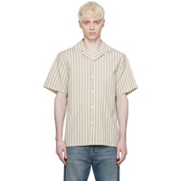 랑방 Lanvin Green Striped Shirt 241254M192007