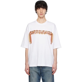 랑방 Lanvin White Curb Lace T-Shirt 241254M213007