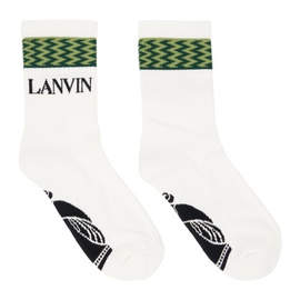 랑방 Lanvin White Curb Socks 241254M220001