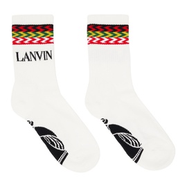 랑방 Lanvin White Curb Socks 241254M220002