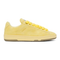 랑방 Lanvin Yellow Suede Curb Lite Sneakers 241254M237017
