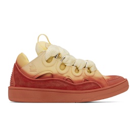 랑방 Lanvin Yellow & Red Leather Curb Sneakers 241254M237066
