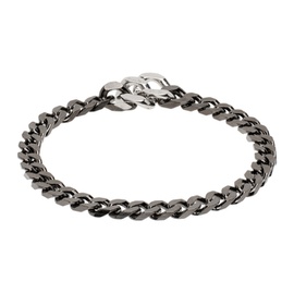 폴스미스 Paul Smith Gunmetal Curb Chain Bracelet 241260M142002