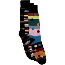 폴스미스 Paul Smith Three-Pack Multicolor Socks 241260M220005