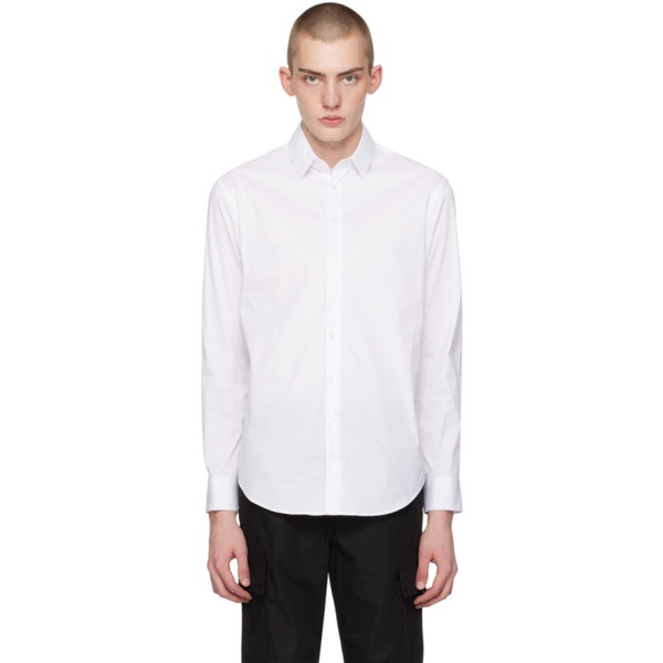 아르마니 조르지오 아르마니 Giorgio Armani White Slim Shirt 241262M192001