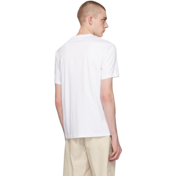 아르마니 조르지오 아르마니 Giorgio Armani White Embroidered T-Shirt 241262M213001
