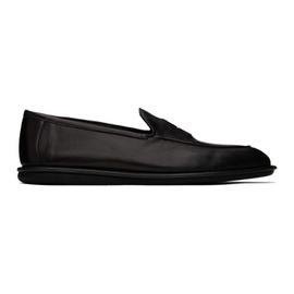 조르지오 아르마니 Giorgio Armani Black Vintage Nappa Leather Loafers 241262M231001