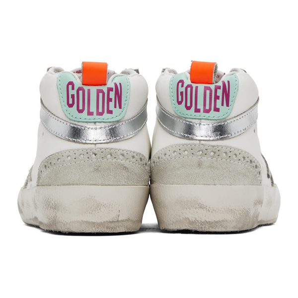 골든구스 골든구스 Golden Goose SSENSE Exclusive White & Gray Mid Star Sneakers 241264F127002