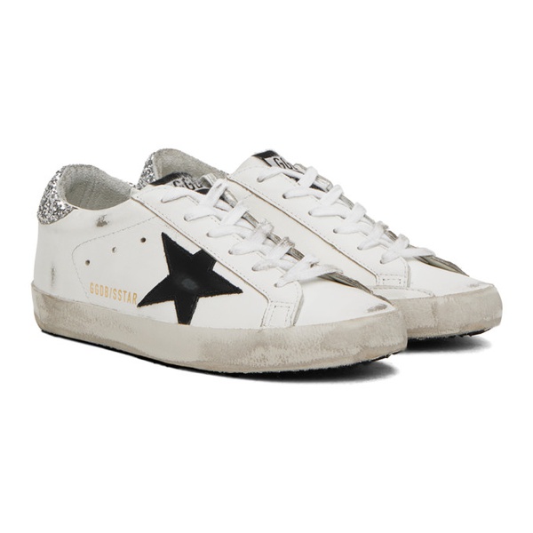 골든구스 골든구스 Golden Goose SSENSE Exclusive White Super-Star Sneakers 241264F128006