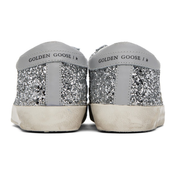 골든구스 골든구스 Golden Goose SSENSE Exclusive Silver Super-Star Classic Sneakers 241264F128007