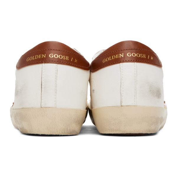 골든구스 골든구스 Golden Goose SSENSE Exclusive White Super-Star Sneakers 241264F128010