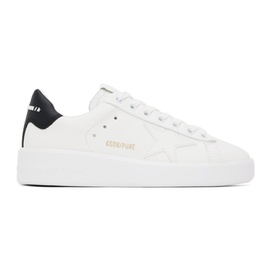 골든구스 Golden Goose White & Black Purestar Sneakers 241264F128017