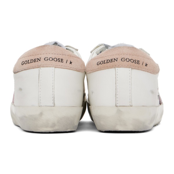 골든구스 골든구스 Golden Goose White & Pink Super-Star Sneakers 241264F128020