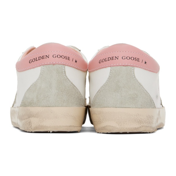 골든구스 골든구스 Golden Goose White & Pink Super-Star Classic Sneakers 241264F128023