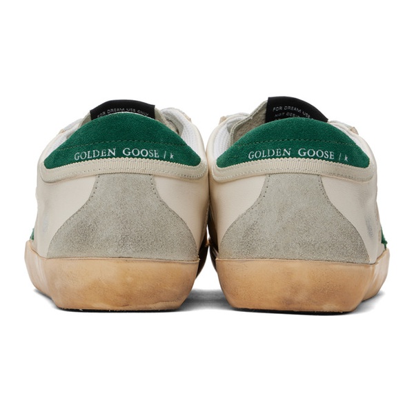 골든구스 골든구스 Golden Goose 오프화이트 Off-White & Green Super-Star Sneakers 241264M237006
