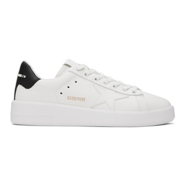 골든구스 Golden Goose White & Black Purestar Bio-Based Sneakers 241264M237017