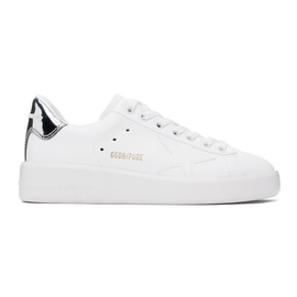 골든구스 Golden Goose White & Silver Bio-Based Purestar Sneakers 241264M237056