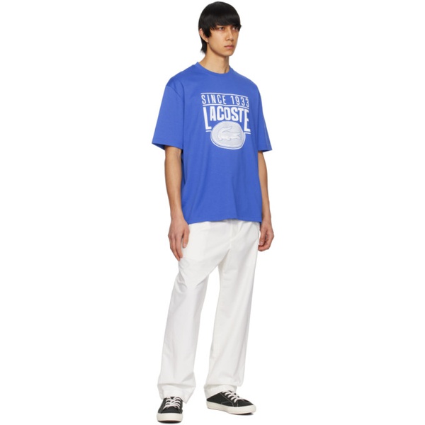 라코스테 라코스테 Lacoste Blue Loose-Fit T-Shirt 241268M213018
