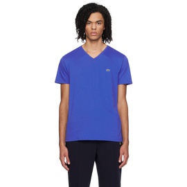 라코스테 Lacoste Blue V-Neck T-Shirt 241268M213023
