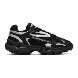 라코스테 Lacoste Black & Silver L003 Sneakers 241268M237015