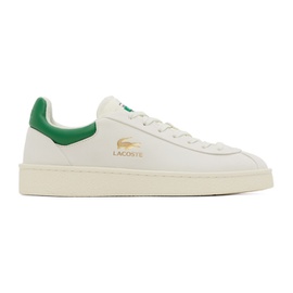 라코스테 Lacoste White & Green Baseshot Premium Sneakers 241268M237019