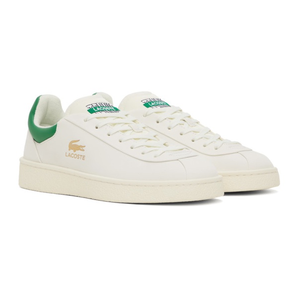 라코스테 라코스테 Lacoste White & Green Baseshot Premium Sneakers 241268M237019